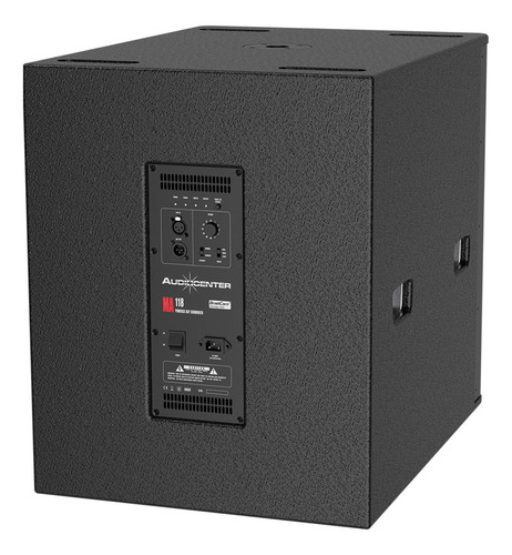 Subwoofer 18 Activo Con Ruedas Audiocenter Ma118 Ii Color Negro