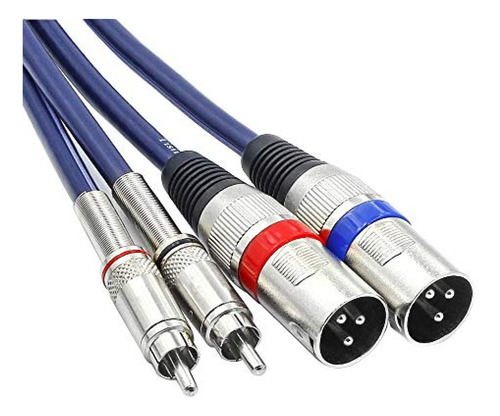 Cable Dmx Disino Cable Dual Rca A Xlr Macho, 2 Xlr A 2 Rca/p