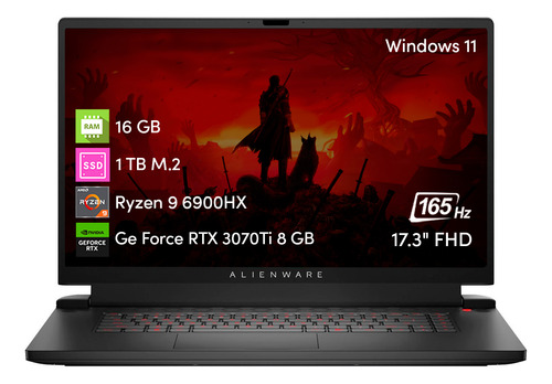 Dell Alienware M17 R5 Ryzen 9 16gb 1tbssd Rtx3070ti 8gb 17.3