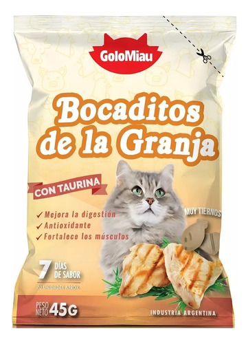 Bocaditos De La Granja Para Gatos Golocan Pack X 6