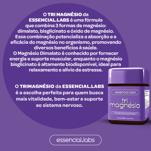 KIT TRI MAGNÉSIO contendo Magnésio Dimalato, Magnésio Bisglicinato e Óxido de Magnésio - 60 Comprimidos + PRÓPOLIS 1000mg por Dose - 60 Cápsulas