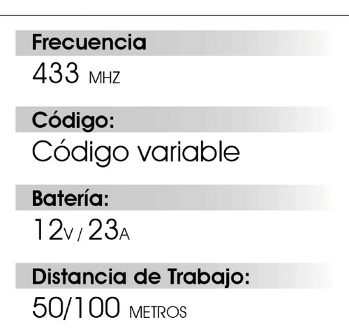 Control Para Portón Eléctrico Bft Mitto 4 433mhz
