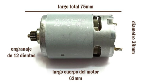 Motor Para Taladro A Bateria 18v Original Varios Modelos