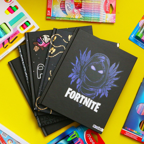 Cuaderno Fortnite Mooving Tapa Dura 48 Hojas 90 Gr. 19 X 24