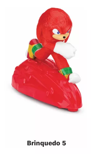 Boneco Knuckles Sonic 2 Mc Donalds Lanchefeliz Brinquedo 5