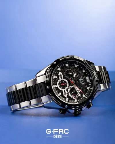 Reloj G-force Gf8021 Cronografo Funcional Acero + Estuche