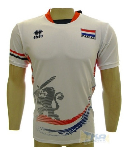 Camisa Nevobo Holanda Volei Errea 17/18 Bco