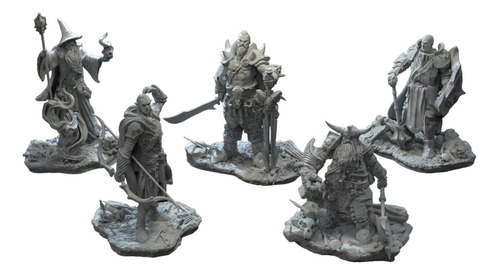 Miniatura De Rol D&d - Impresion 3d Resina - Pack Inicial