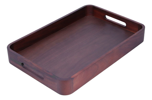 Nuevo Bandeja Rectangular Pequeña De Nogal