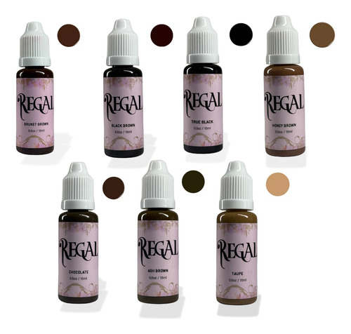 Kit De Pigmentos Microblading Regal Cejas Y Ojos 7pcs