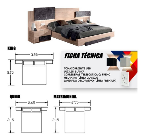 Imagen 6 de 6 de Cama Moderna Md Inv- 1037 (missidream) + Obsequio