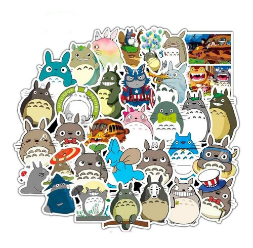 50 Stickers Totoro Etiquetas Autoadhesivas