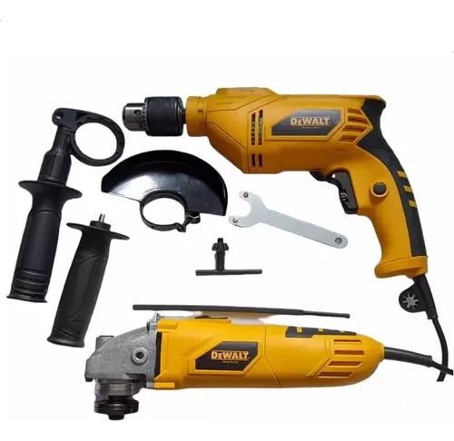 Combo Dewalt Taladro Percutor Y Amoladora $ 82