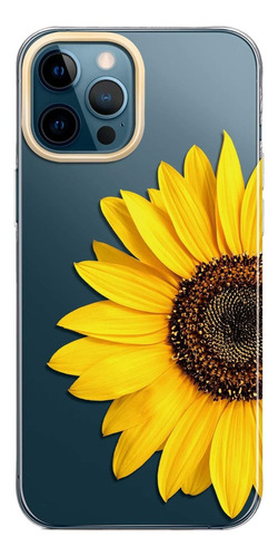 Funda Para iPhone 12 Pro Max, Girasol/transparente/delgada