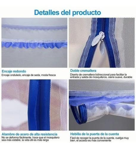 . Mosquitero Plegable P/cama 1.8x2x1.5m, No Necesita