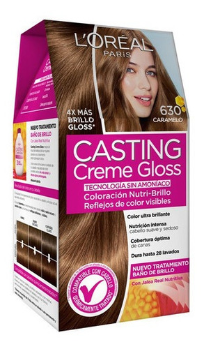 Kit Tintura L'Oréal Paris  Casting creme gloss Casting creme gloss tono 630 caramelo 15Vol. para cabello