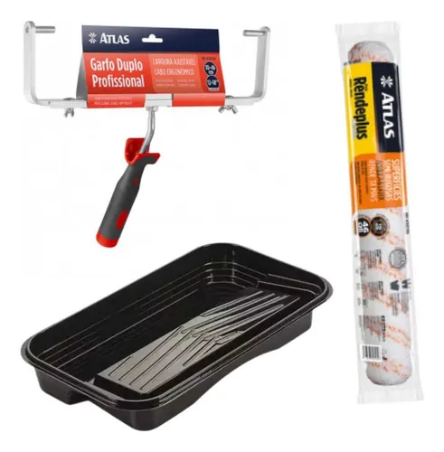 Kit Pintura Garfo Duplo Bandeja Rolo Rendeplus Profissional Menor preço em Kit Pintura Garfo Duplo Bandeja Rolo Rendeplus Profissional
