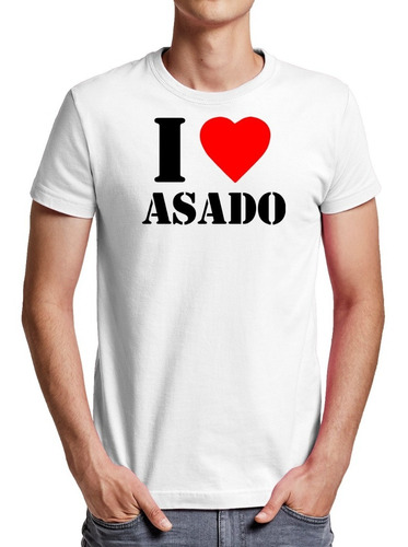 Polera I Love Asado - Polo - Regalo - Fiesta - Parrillada