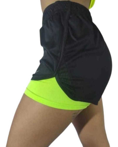  Short Deportivo Con Calza Interna Mujer 