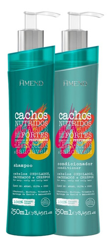  Kit Shampoo Condicionador Cachos Ondulados Nutridos Amend