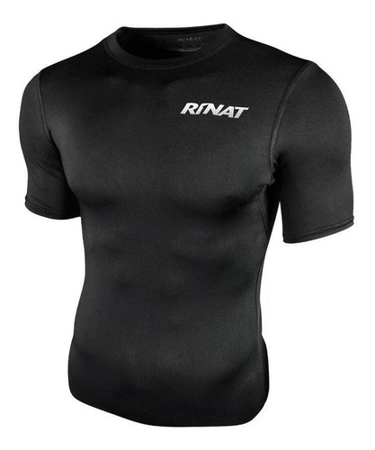 Remera Térmica Rinat 2da Piel Manga Corta Adulto Negra