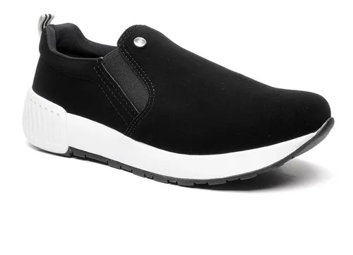 Tenis via marte store preto sem cadarço