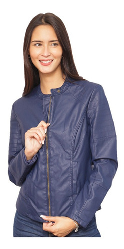 Chaqueta Ecocuero  Chf45 Navy