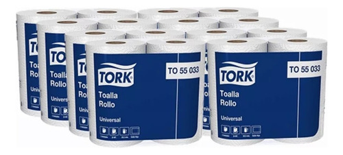 Toalla De Papel Tork Doble Hoja 16 Rollos 24 Mts 