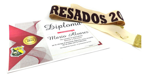 Kit Graduación: Banda Y Diploma Personalizados - Egresados