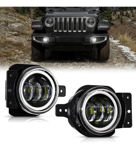 Auxbeam Luz Antiniebla Led Para Jeep Wrangler Jl Jlu Jt 4  W