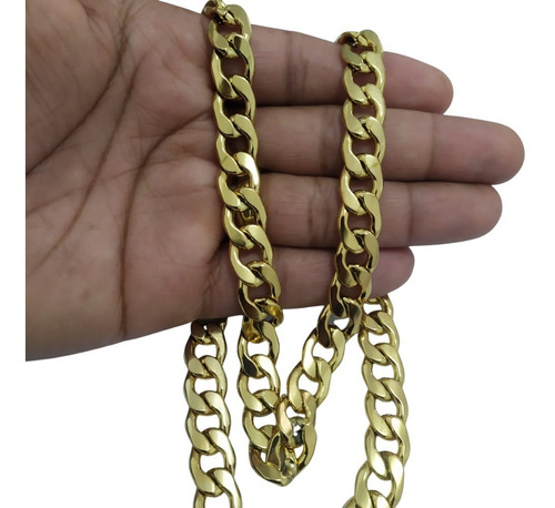 Imagem 9 de 10 de Corrente Masculina Dourada 70 Cm Garantia E Nota Fiscal
