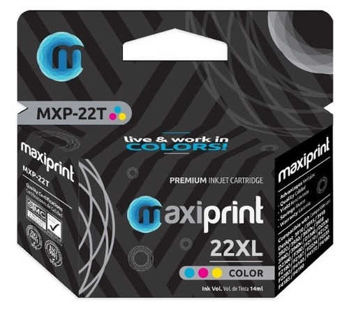 Cartucho Maxiprint 22xl Tricolor