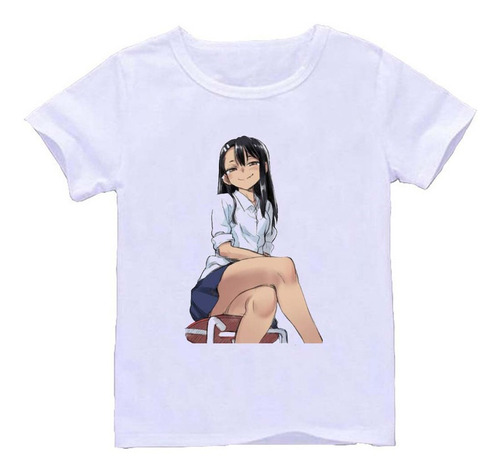 Remera Blanca Adultos Don't Toy With Me Miss Nagatoro R109