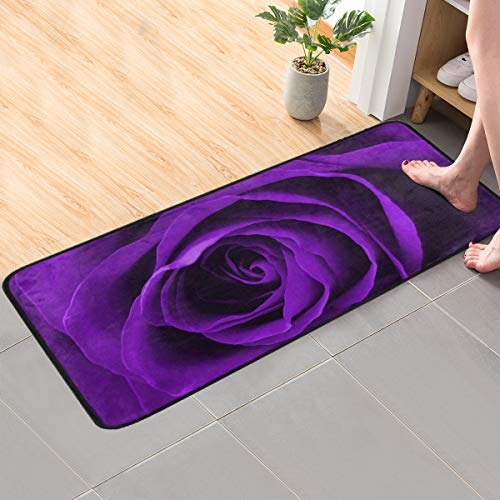 Alfombra Romántica De Rosa Morada 39x20 Pulgadas, Alfo...