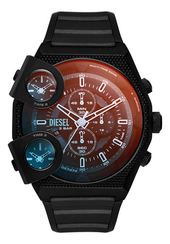 Reloj Hombre Diesel Dz7474 Sideshow Color de la correa Negro Color del bisel Negro Color del fondo Negro