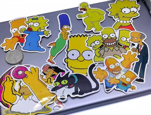 Set Stickers Los Simpsons Decorativo 50 Skateboard Bart