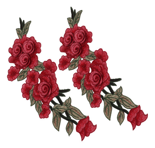 Parches De Costura Bordados A Mano Con Estampado De Flores R