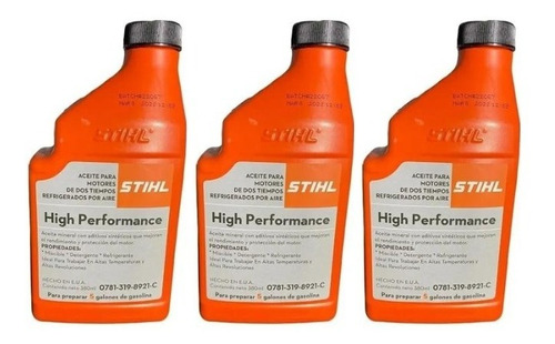 Aceite Stihl Pack De 3 Unidades De 380ml C/u + Envio Gratis