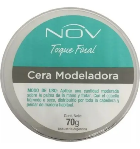 Cera Modeladora Cabello Anti Frizz Fijador Pelo Nov Pote 70g