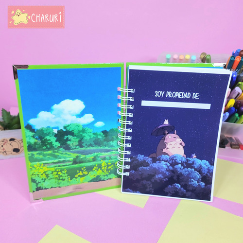 Cuaderno De Lineas Con Imagenes De Totoro Con Hoja Esquela