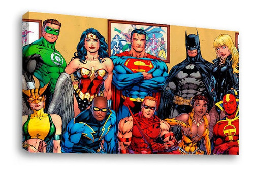 Cuadro Decorativo Canvas Moderno Superheroes Dc Comics