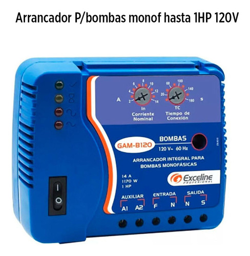 Arrancador P/bombas Monof Hasta 1hp 120v  Exceline