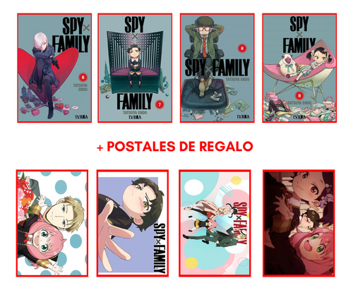 Combo Spyxfamily 6 A 9 - Postales De Regalo - Manga - Ivrea