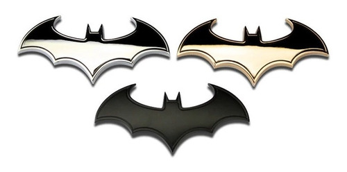 Kit 02 Emblemas Adesivos Morcego Batman Aço Inox Veículos