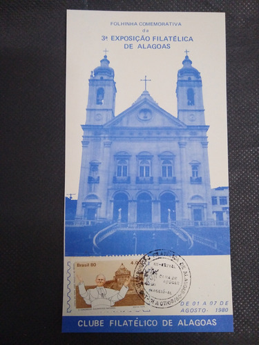 Folhinha 3 Exp Filatelica De Alagoas 1980