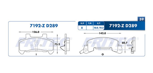 Balatas Delanteras Firenza 1986 Fritec 2.8l Oldsmobile