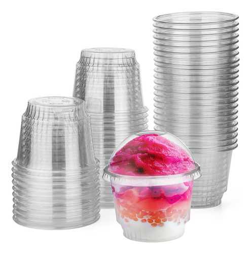 Huaiid 100 Vasos De Postre De Plástico Transparente De 8 Oz 