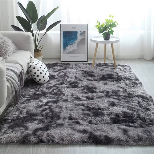 Alfombra Piso Nordico Pelo Mono Liso Rectangular 140 X 200 2 M 1.4 M Gris Jaspeado