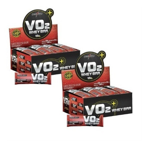 Kit 2x Vo2 Whey Protein Bar 24un Integralmédica - Promoção