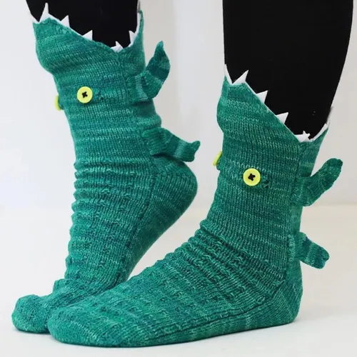 Calcetines Con Diseño Verdes Medias Largas Talla Única